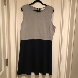 NWT Forever21 Sleeveless Color-blocked Gray/ Dress